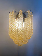 Lira Handblown Glass Drop Wall Sconce 14" 10 Pcs Drops Amber