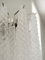 Lira Handblown Glass Drop Wall Sconce 14" 10 Pcs Drops Clear