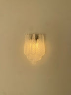 Lira Handblown Glass Drop Wall Sconce 14" 10 Pcs Drops Clear