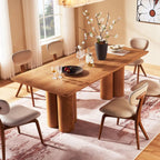 Aris Solid Oak Dining Table 86“W For Dining Room