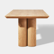 Aris Solid Oak Dining Table 86“W For Dining Room