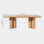 Aris Solid Oak Dining Table 86“W For Dining Room