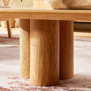 Aris Solid Oak Round Coffee Table 47