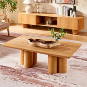 Aris Solid Oak Round Coffee Table 47
