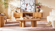 Aris Solid Oak Round Coffee Table 47