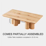 Aris Solid Oak Round Coffee Table 47
