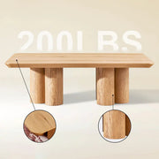 Aris Solid Oak Round Coffee Table 47