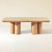 Aris Solid Oak Round Coffee Table 47