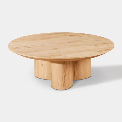 Aris Solid Oak Coffee Table 39"D For Living Room