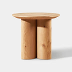 Aris Solid Oak Side Table 24"D For Living Room Dining Room