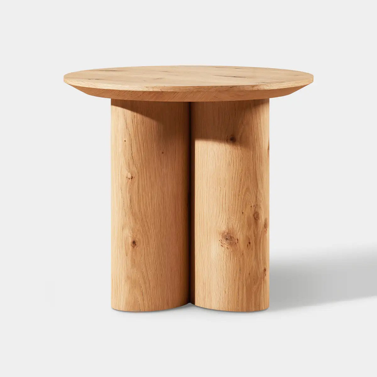 Aris Solid Oak Side Table 24"D For Living Room Dining Room