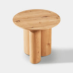 Aris Solid Oak Side Table 24"D For Living Room Dining Room