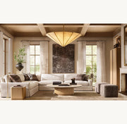 Lunessa Alabaster Round Chandelier 60