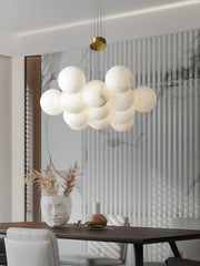 Lunar Alabaster Spherical Chandelier
