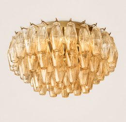 Lunavera Clear Glass Flush Mount Light 22“D