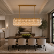 Lunavera Clear Glass Rectangular Chandelier 54