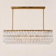 Lunavera Clear Glass Rectangular Chandelier 54