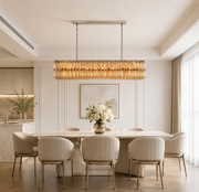 Lunavera Smoke Glass Rectangular Chandelier 72