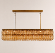 Lunavera Smoke Glass Rectangular Chandelier 72