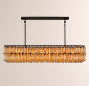 Lunavera Smoke Glass Rectangular Chandelier 72