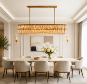 Lunavera Clear Glass Rectangular Chandelier 72