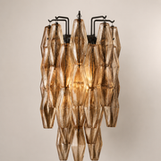 Lunavera Smoke Glass Wall Sconce 18”H