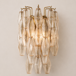 Lunavera Clear Glass Wall Sconce 18”H