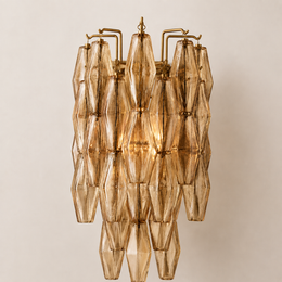 Lunavera Smoke Glass Wall Sconce 18”H