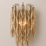 Lunavera Smoke Glass Wall Sconce 18”H