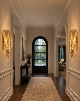 Lunavera Smoke Glass Wall Sconce 30”H