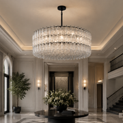 Lunavera Handblown Clear Glass Round Chandelier 47”D