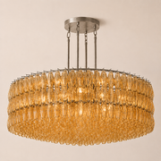 Lunavera Handblown Smoke Glass Round Chandelier 60”D