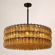 Lunavera Handblown Smoke Glass Round Chandelier 47”D