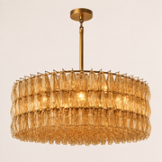 Lunavera Handblown Smoke Glass Round Chandelier 47”D