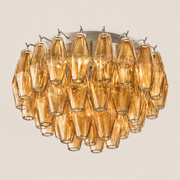 Lunavera Smoke Glass Flush Mount Light 17“D