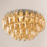 Lunavera Smoke Glass Flush Mount Light 22“D