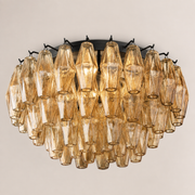 Lunavera Smoke Glass Flush Mount Light 22“D