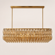 Lunavera Smoke Glass Rectangular Chandelier 54
