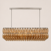 Lunavera Smoke Glass Rectangular Chandelier 54