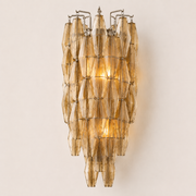 Lunavera Smoke Glass Wall Sconce 30”H