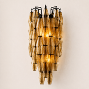 Lunavera Smoke Glass Wall Sconce 30”H