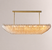 Lunavera Tiered Clear Glass Rectangular Chandelier 72“W