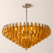 Lunavera Tiered Smoke Glass Round Chandelier 47“ D