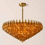 Lunavera Tiered Smoke Glass Round Chandelier 47“ D
