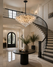 Lunavera Tiered Clear Glass Round Chandelier 37“ D