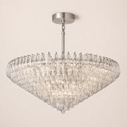 Lunavera Tiered Clear Glass Round Chandelier 60“ D