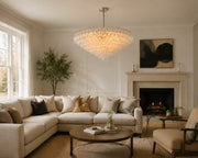 Lunavera Tiered Clear Glass Round Chandelier 47“ D