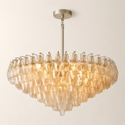 Lunavera Tiered Clear Glass Round Chandelier 47“ D