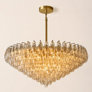 Lunavera Tiered Clear Glass Round Chandelier 47“ D