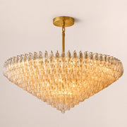 Lunavera Tiered Clear Glass Round Chandelier 60“ D